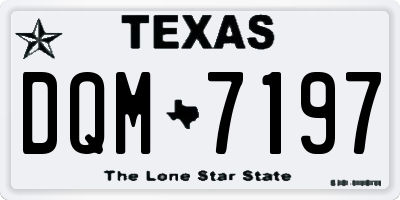 TX license plate DQM7197