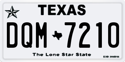 TX license plate DQM7210
