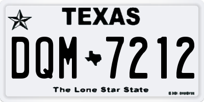 TX license plate DQM7212