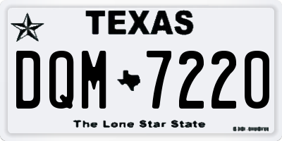 TX license plate DQM7220