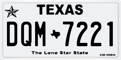 TX license plate DQM7221