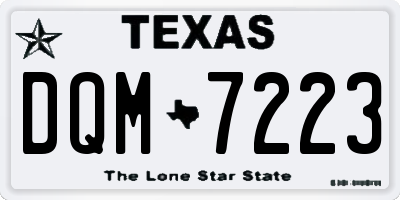 TX license plate DQM7223