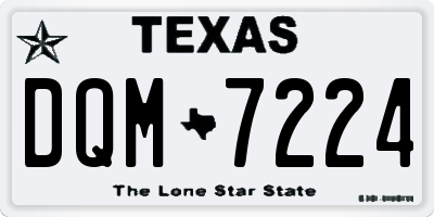 TX license plate DQM7224