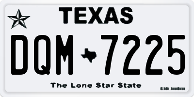 TX license plate DQM7225