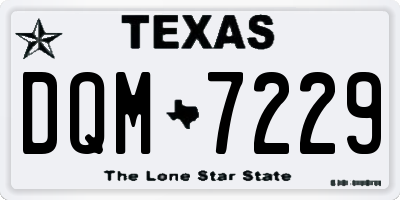 TX license plate DQM7229