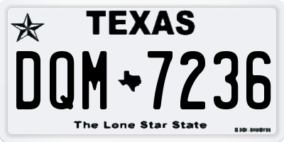 TX license plate DQM7236