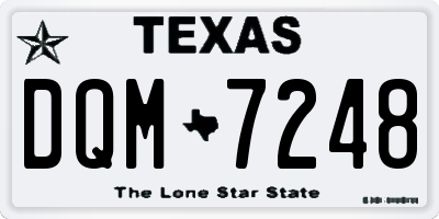 TX license plate DQM7248