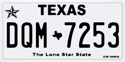 TX license plate DQM7253
