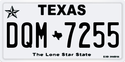 TX license plate DQM7255
