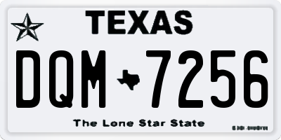 TX license plate DQM7256