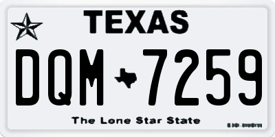 TX license plate DQM7259