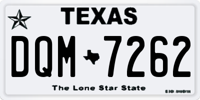 TX license plate DQM7262