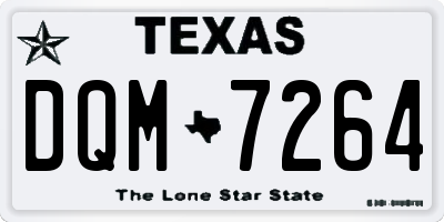 TX license plate DQM7264