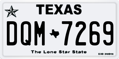 TX license plate DQM7269