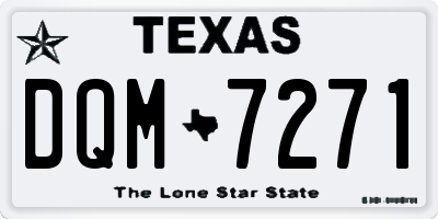 TX license plate DQM7271
