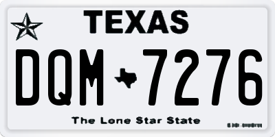 TX license plate DQM7276