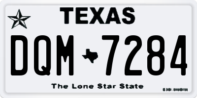 TX license plate DQM7284
