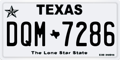 TX license plate DQM7286