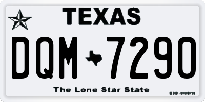 TX license plate DQM7290