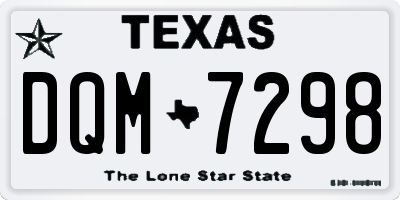TX license plate DQM7298