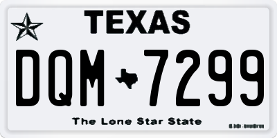 TX license plate DQM7299