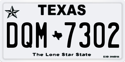 TX license plate DQM7302