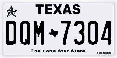 TX license plate DQM7304