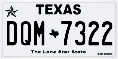 TX license plate DQM7322