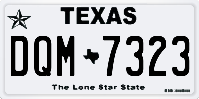TX license plate DQM7323