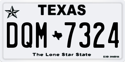 TX license plate DQM7324