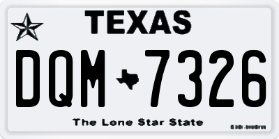 TX license plate DQM7326
