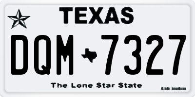 TX license plate DQM7327