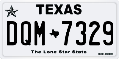 TX license plate DQM7329