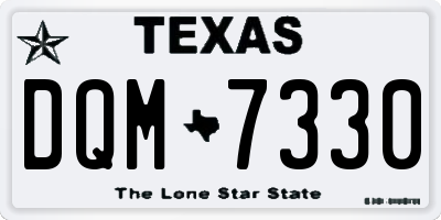 TX license plate DQM7330