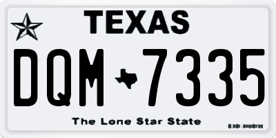 TX license plate DQM7335