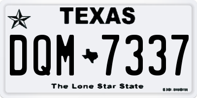 TX license plate DQM7337