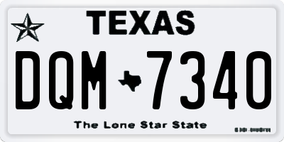 TX license plate DQM7340