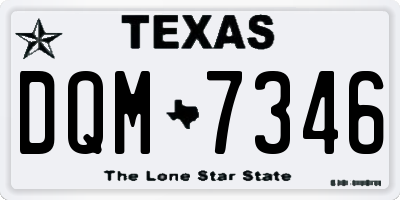 TX license plate DQM7346