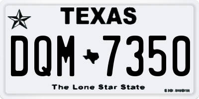 TX license plate DQM7350