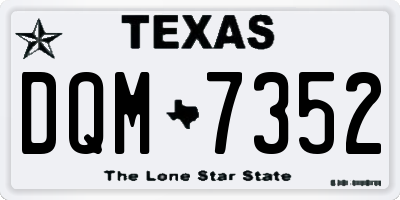 TX license plate DQM7352