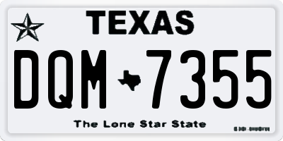 TX license plate DQM7355
