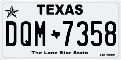 TX license plate DQM7358
