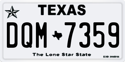 TX license plate DQM7359
