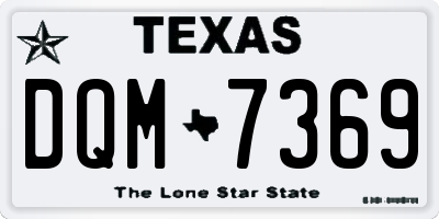 TX license plate DQM7369