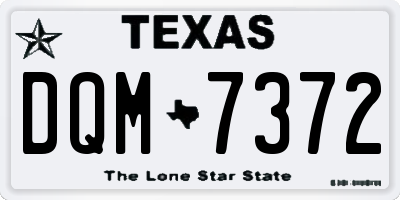 TX license plate DQM7372
