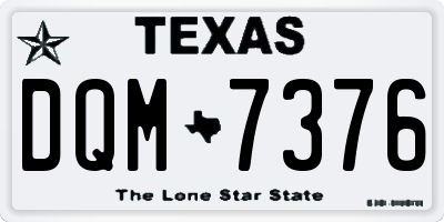 TX license plate DQM7376