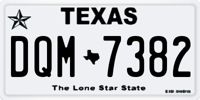 TX license plate DQM7382