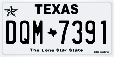 TX license plate DQM7391