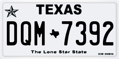 TX license plate DQM7392
