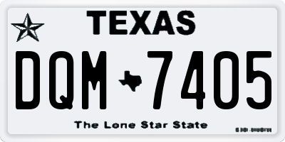 TX license plate DQM7405